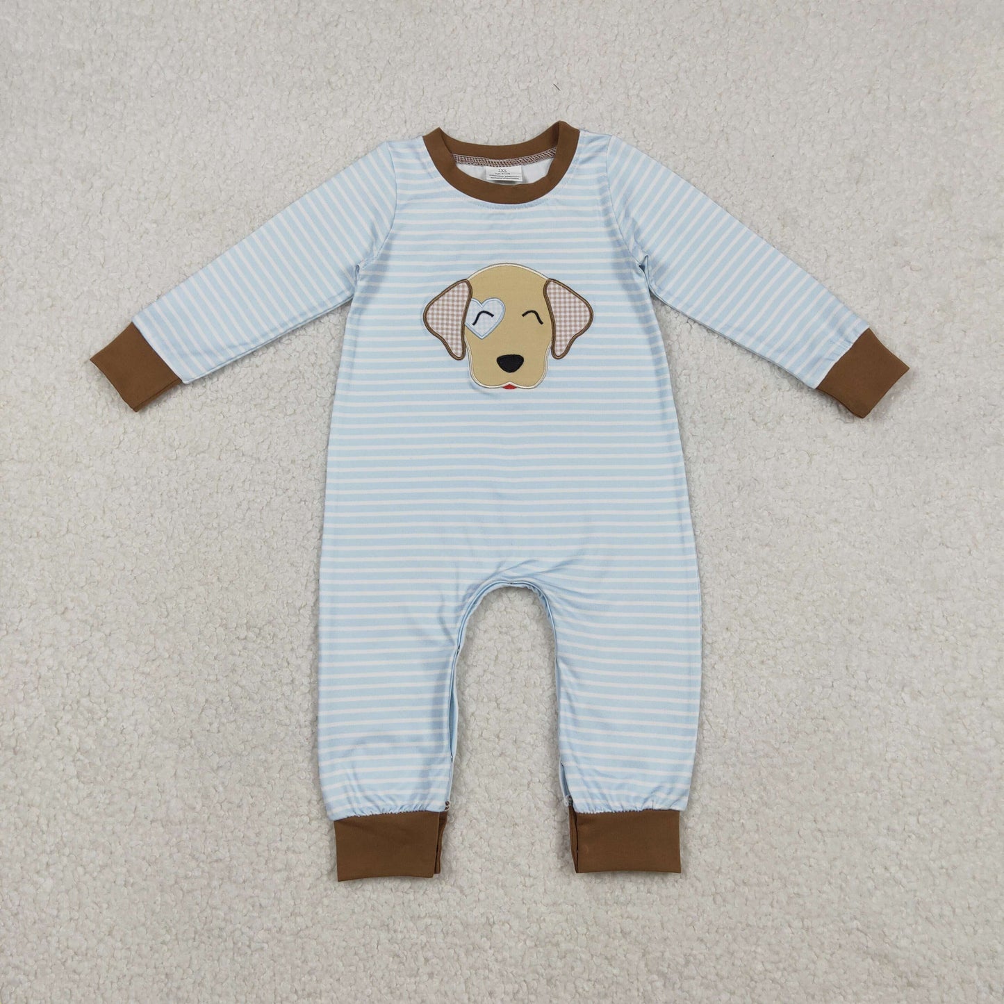 LR2659 Embroidery western dog girl boy summer romper 202512 RTS
