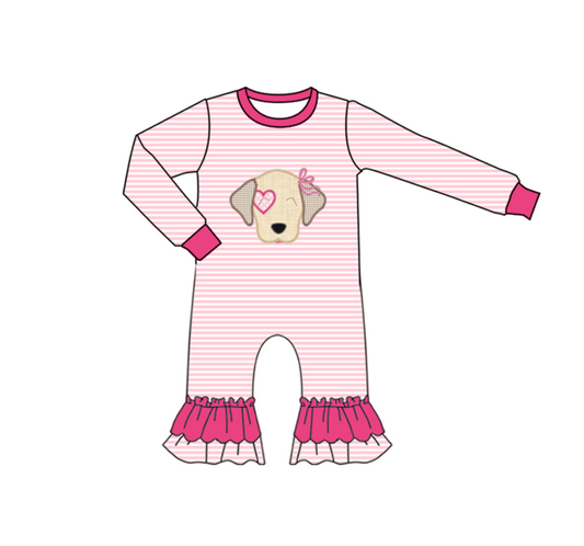 LR2660  western dog girl summer romper 202509 preorder