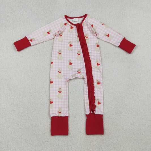 LR2681 Christmas dog girl summer romper 202510 RTS