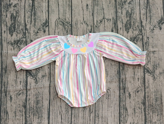 LR2695 embroidery love girl  romper 202509 preorder