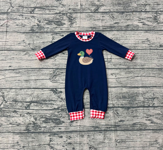 LR2721 duck love  Embroidery love bow girl summer romper 202509 preorder
