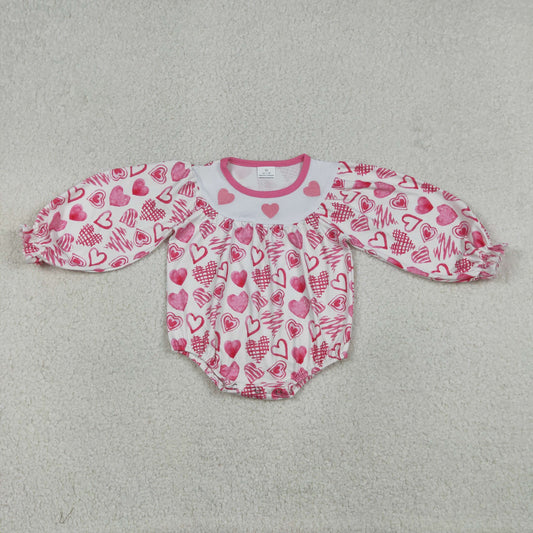 LR2767 embroidery valentine's Day girl  summer romper 202512 RTS