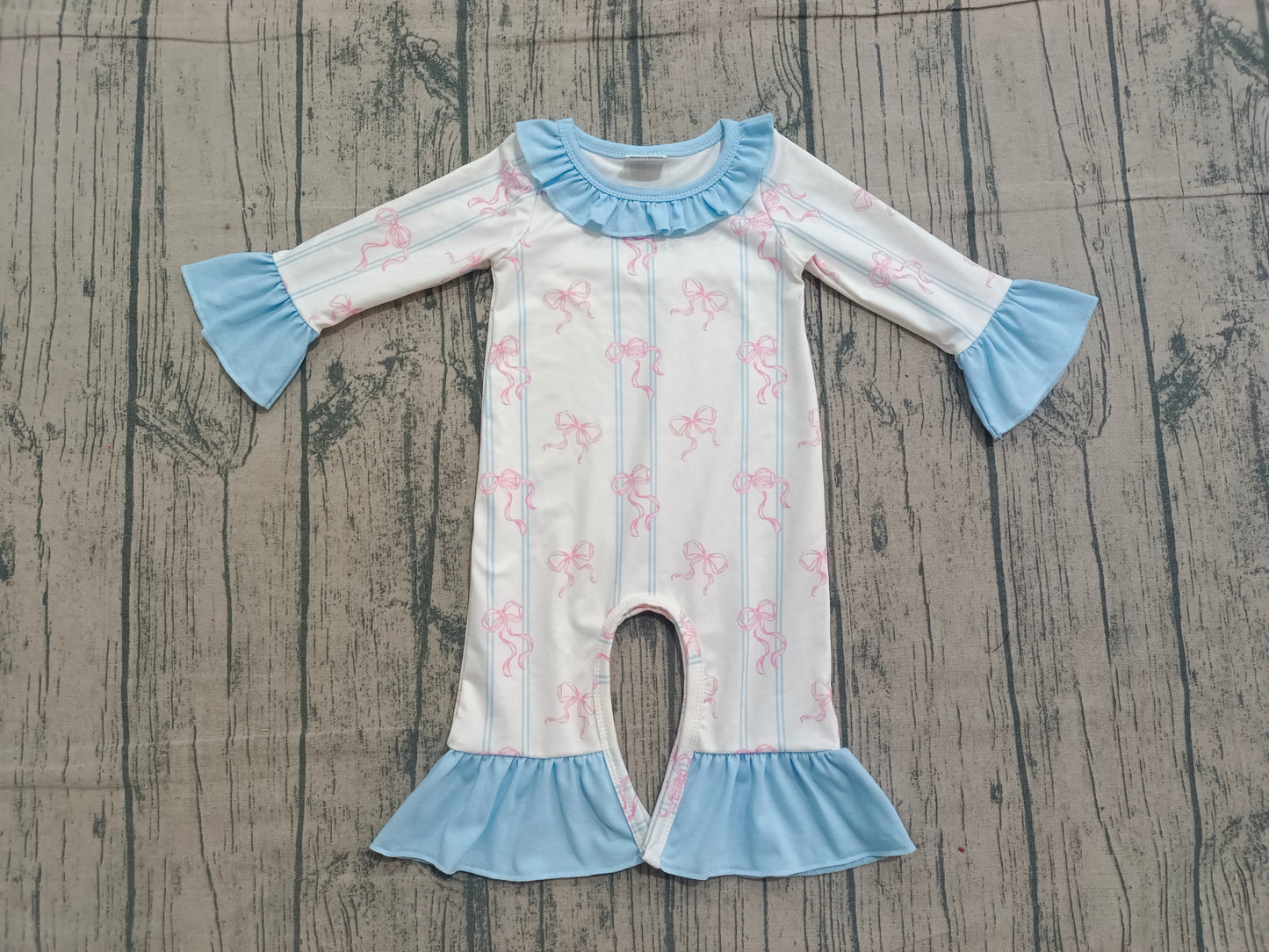 LR2845  BOW  girl romper 202512 PREORDER