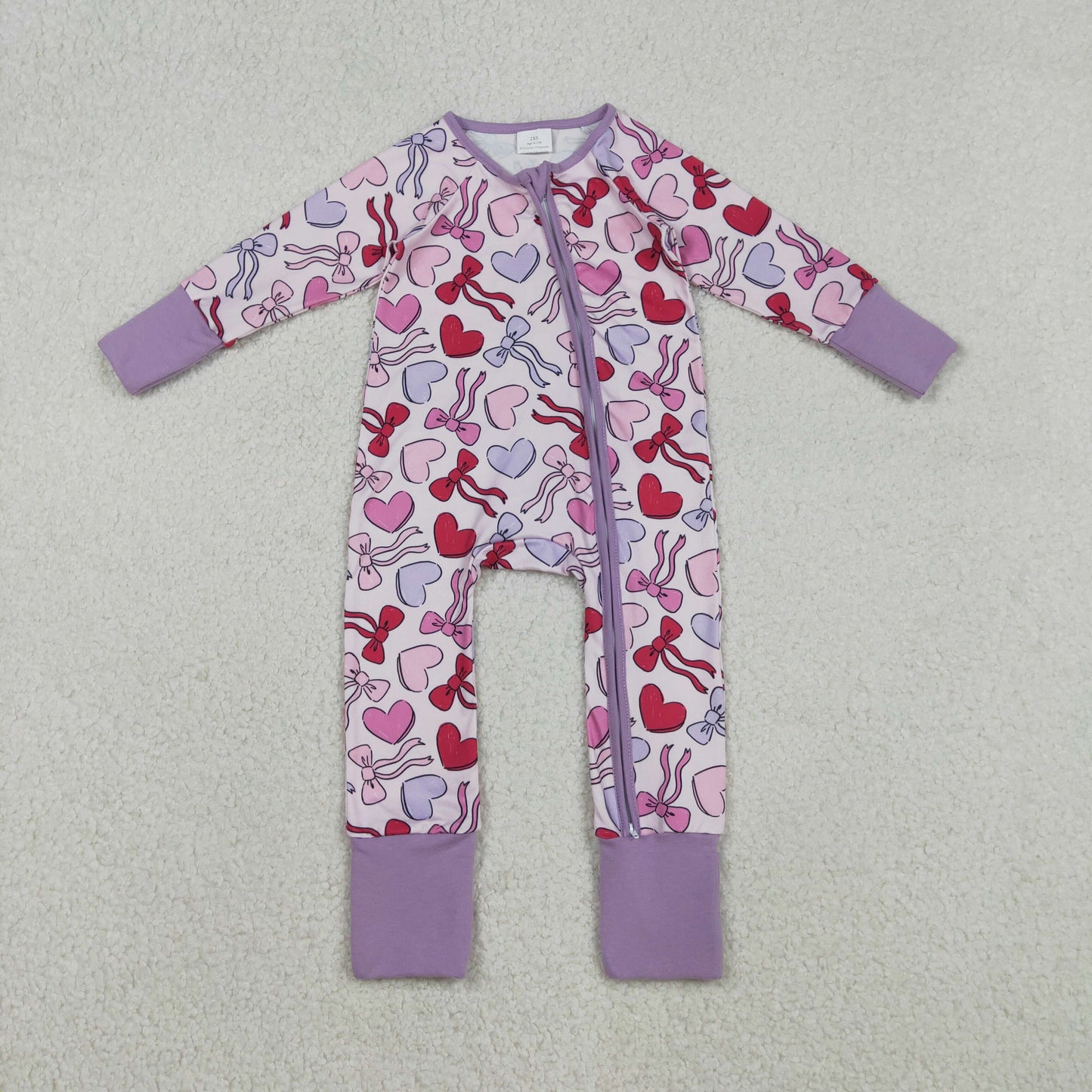 LR2883 BOW love  girl romper 202511 RTS