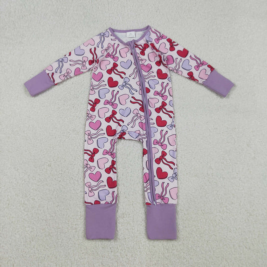 LR2883 BOW love  girl romper 202511 RTS