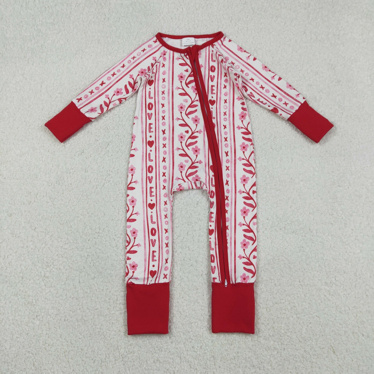 LR2884 BOW love  girl romper 202512 RTS