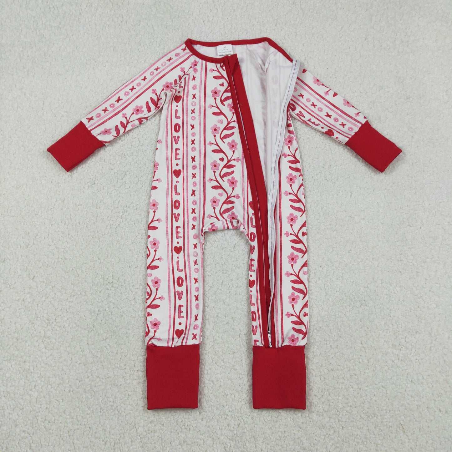 LR2884 BOW love  girl romper 202512 RTS