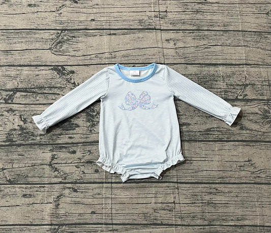 LR2917 embroidery bow girl romper 202602 preorder