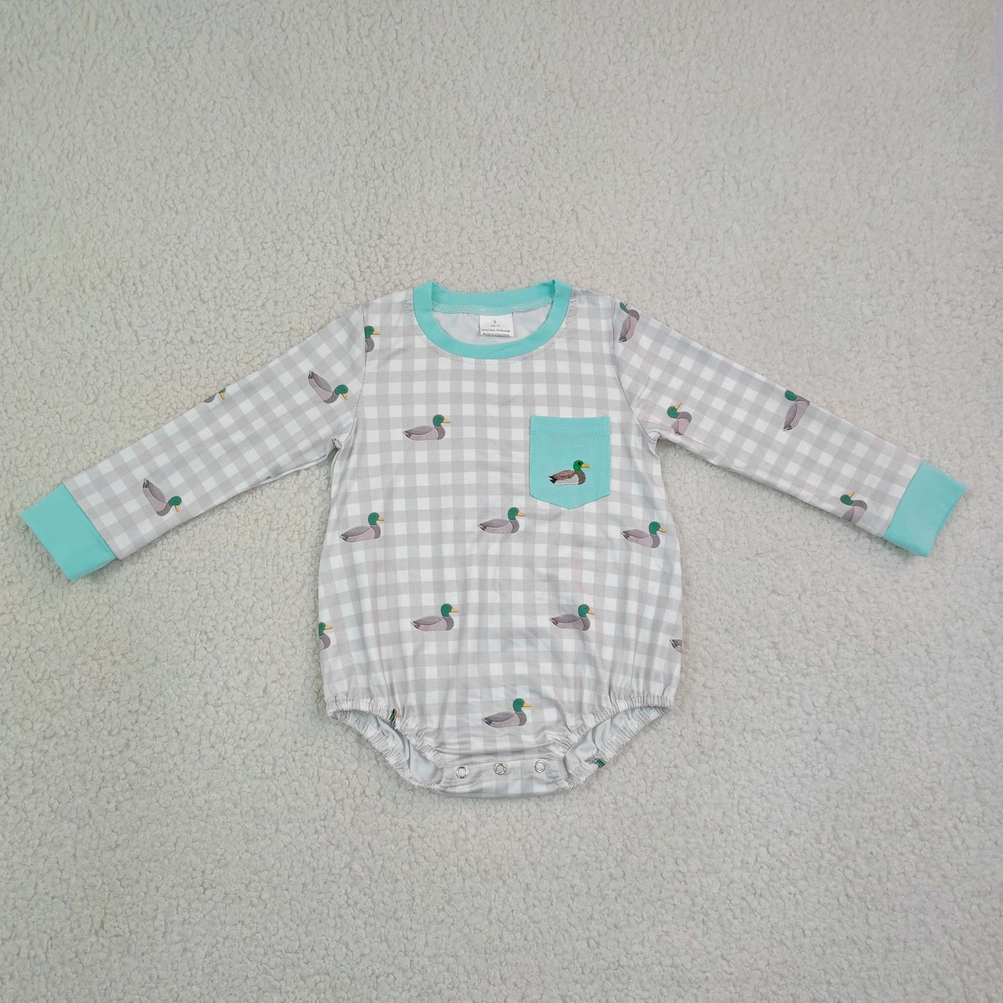 LR3000 Embroidery duck girl summer romper 202607  RTS