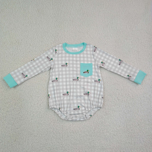 LR3000 Embroidery duck girl summer romper 202607  RTS