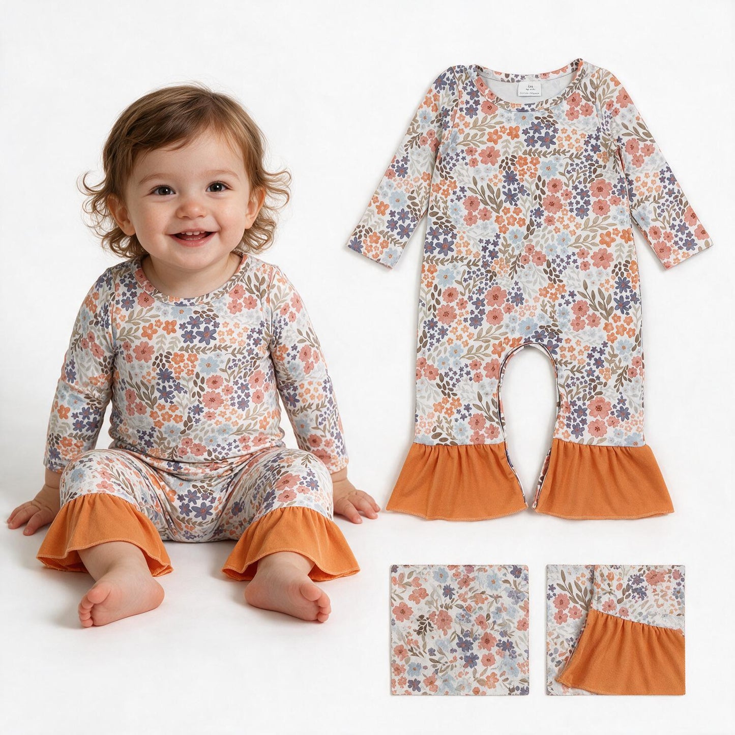 LR3027 flower fall girl romper 202608 RTS
