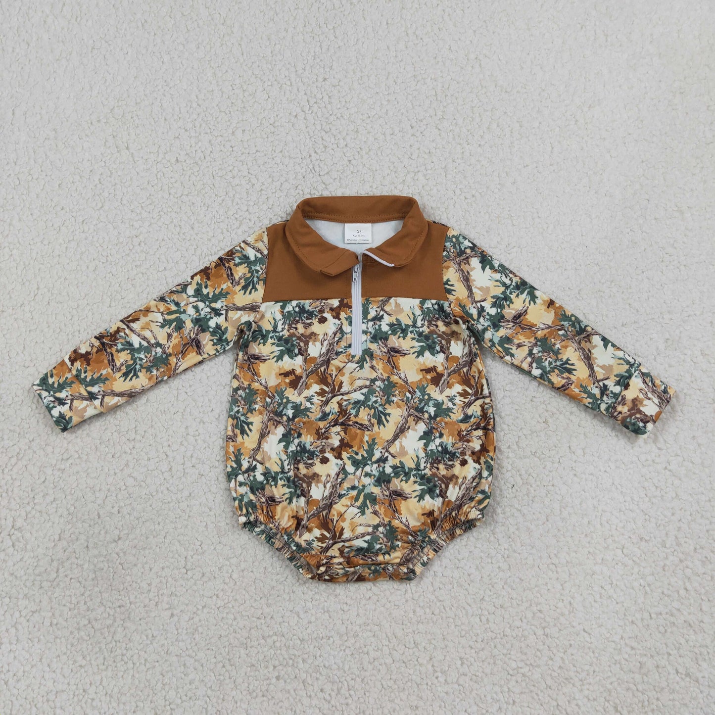 LR3048 camo leaves boy romper 202608 RTS