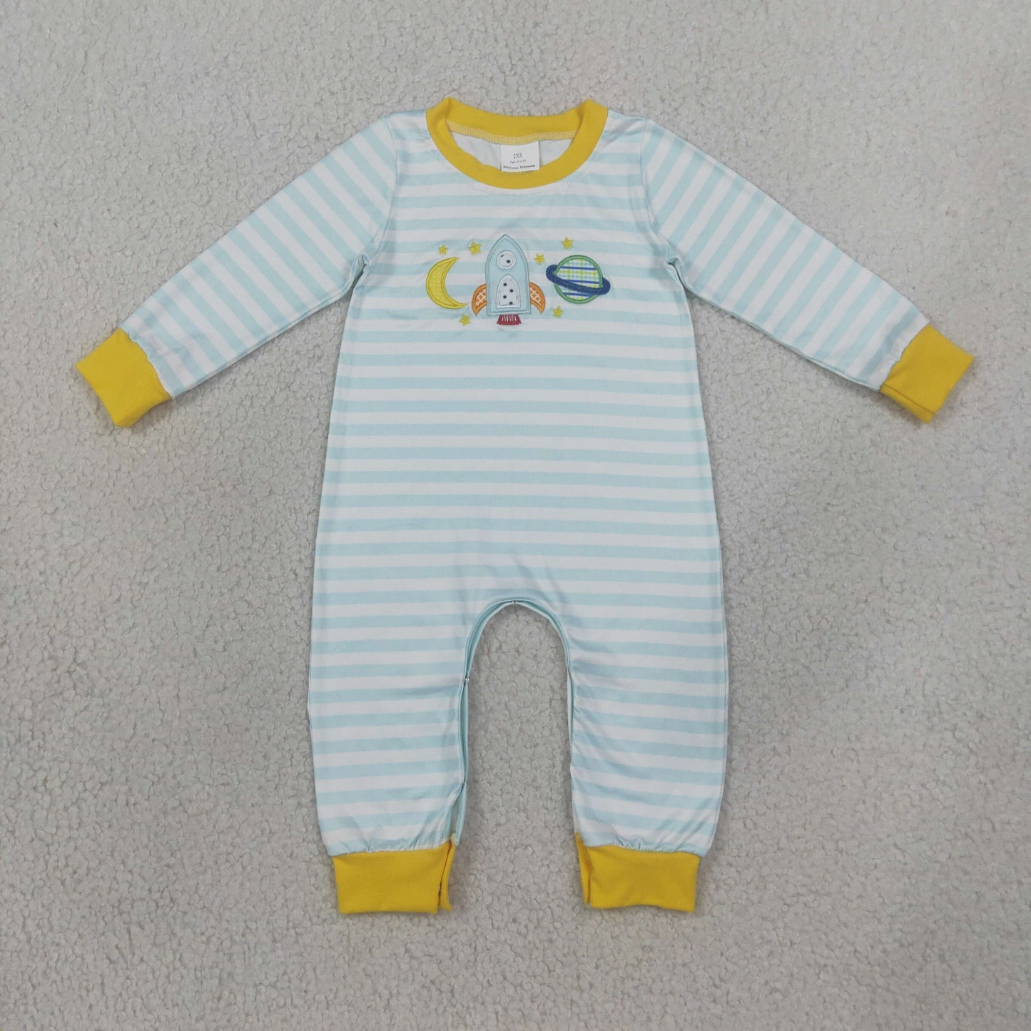 LR3062 embroidery moon plane girl romper 202508 RTS