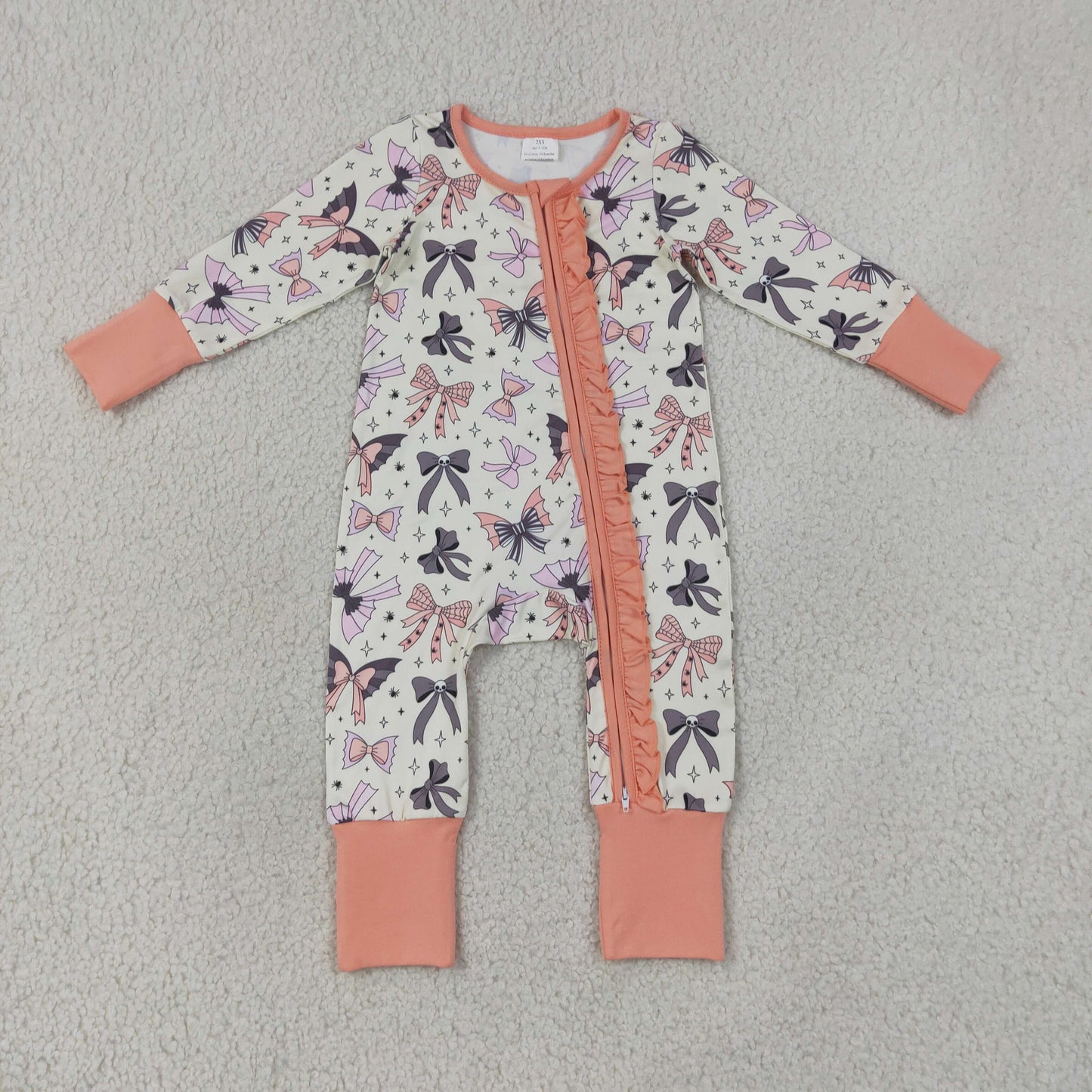 LR3078 bow girl summer romper 202607  RTS
