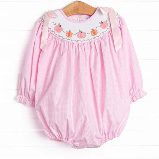 LR3099  pumpkin Halloween girl  romper 202619 preorder