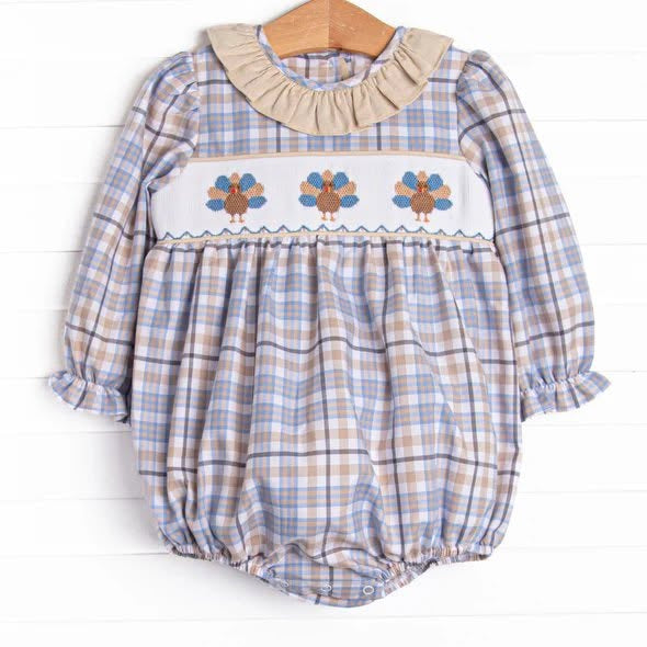 LR3103 Thanksgiving Turkey girl  romper 202619 preorder