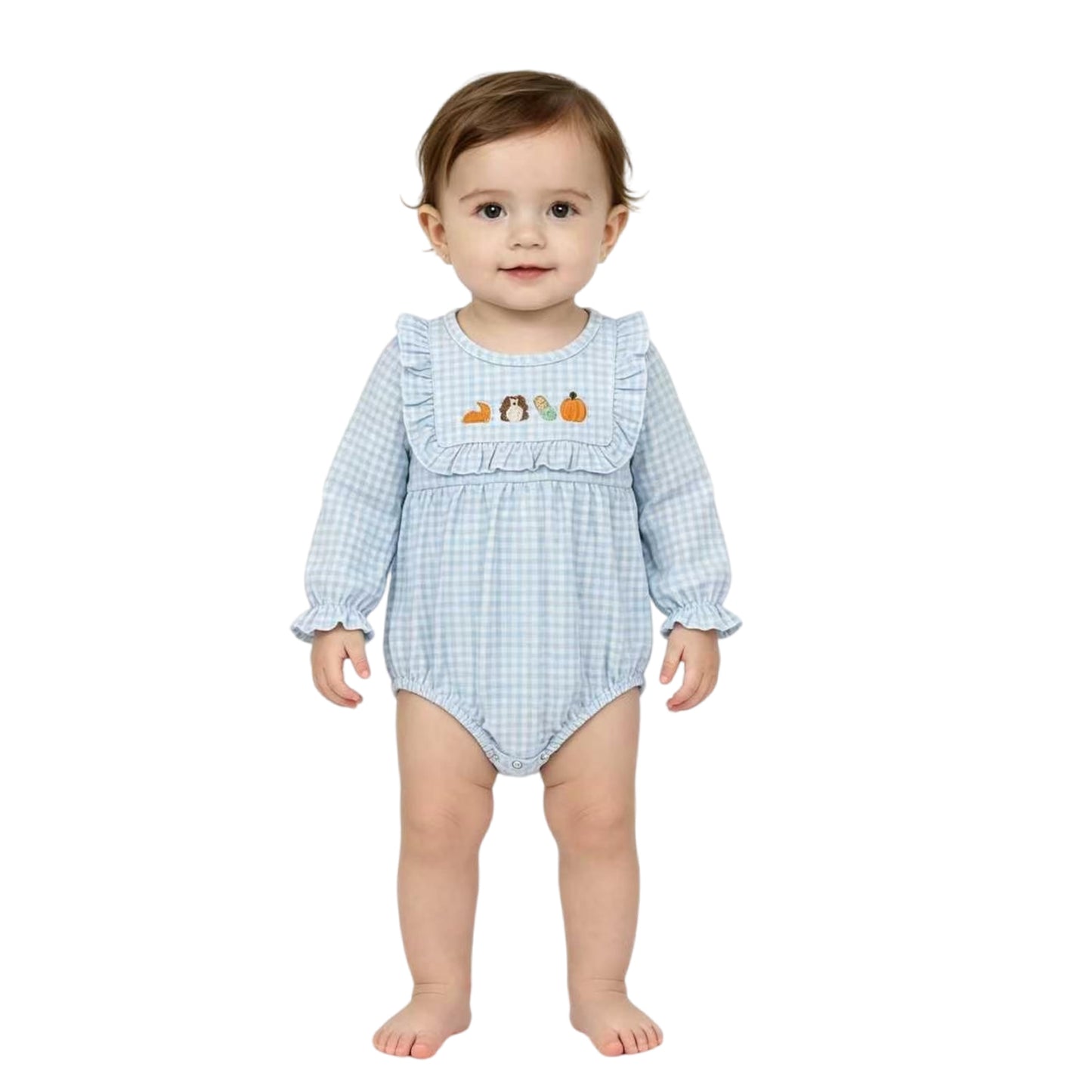 RTS LR3104 Embroidery Baby Long Sleeve Romper casual outfit 202608