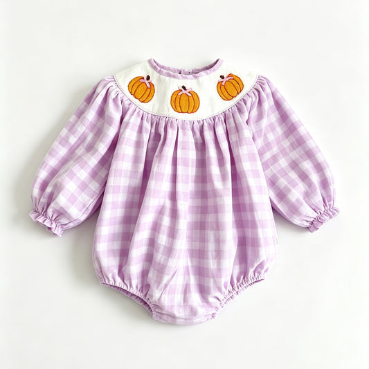 LR3106  pumpkin girl  romper 202619 preorder