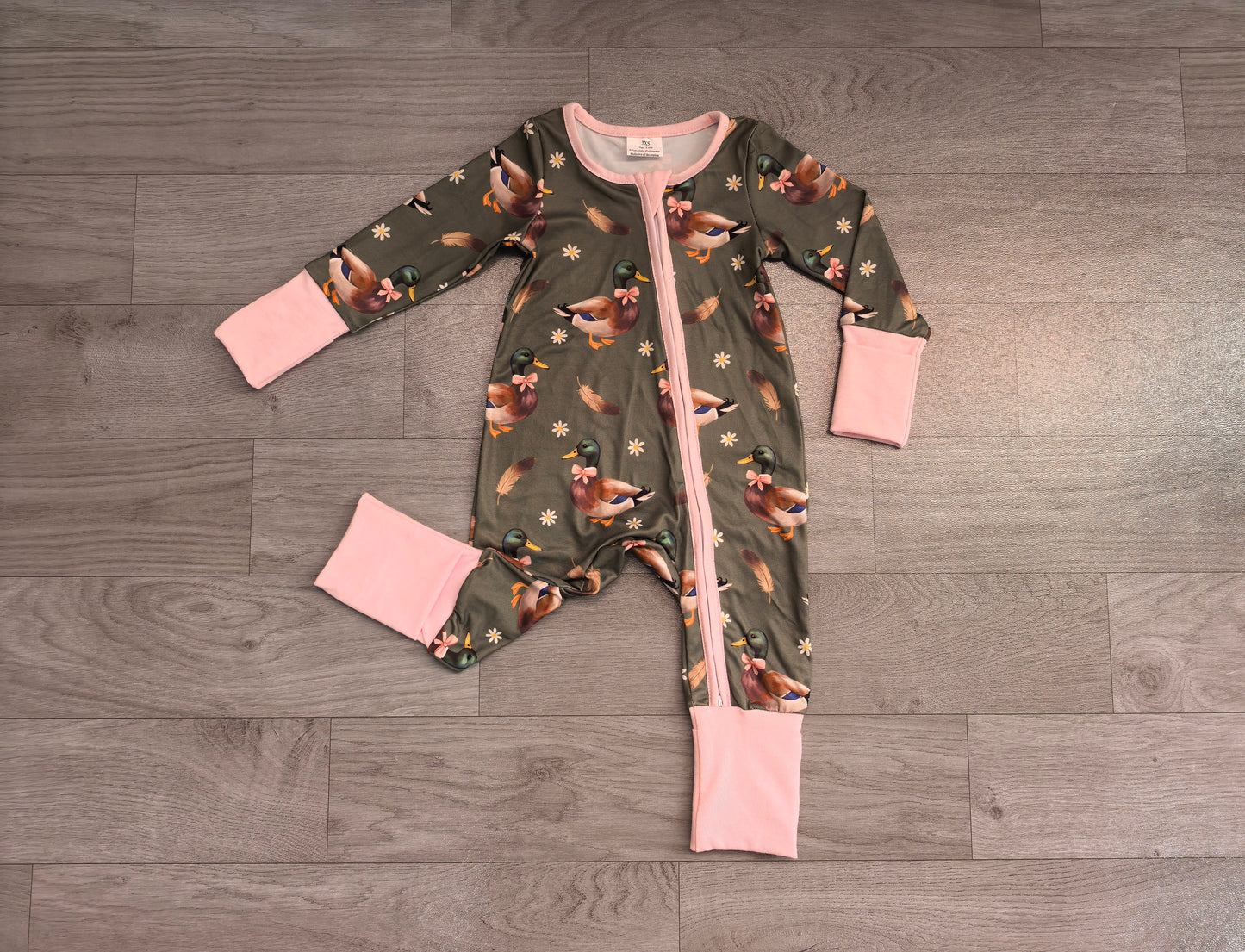RTS LR3225 Animal Print Zip Up Long Sleeve Baby Romper 202608