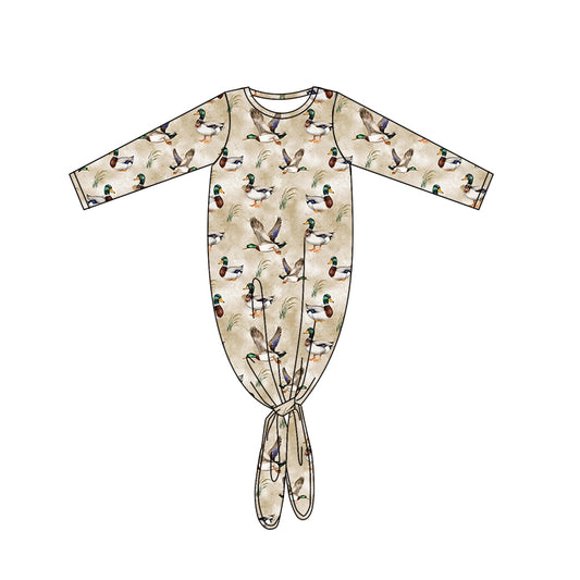NB0046 duck baby girl boy born gown western kids romper preorder 202505