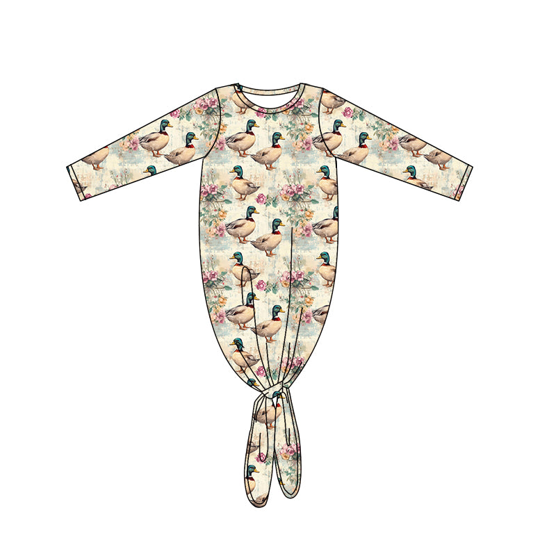 NB0047 duck baby girl boy born gown western kids romper preorder 202505