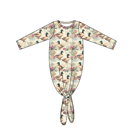 NB0047 duck baby girl boy born gown western kids romper preorder 202505