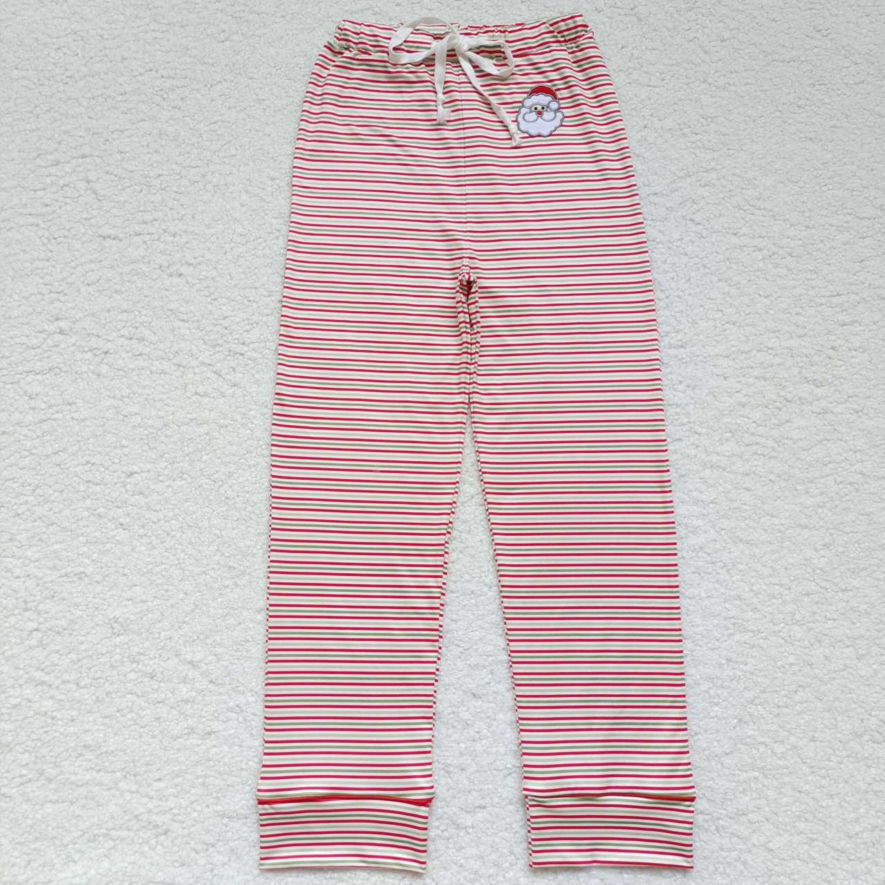 BLP0221 pink stripe Christmas santa long sleeve pajamas boy girl outfits 20230804  RTS