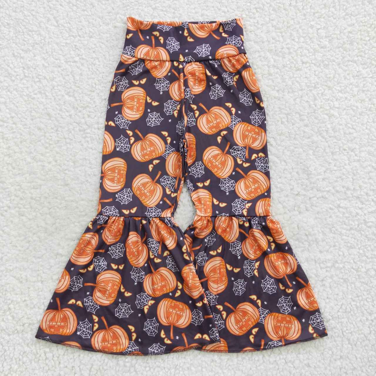 P0231 western Halloween pumpkin girl bell bottom pants 20230812 RTS