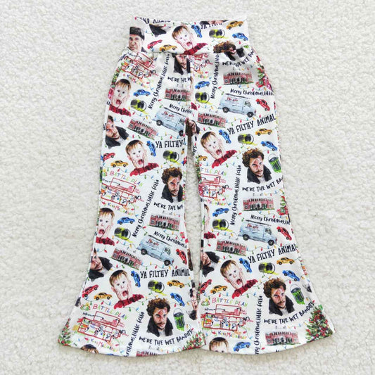 P0235 western Christmas cartoon girl bell bottom pants 20230804 RTS