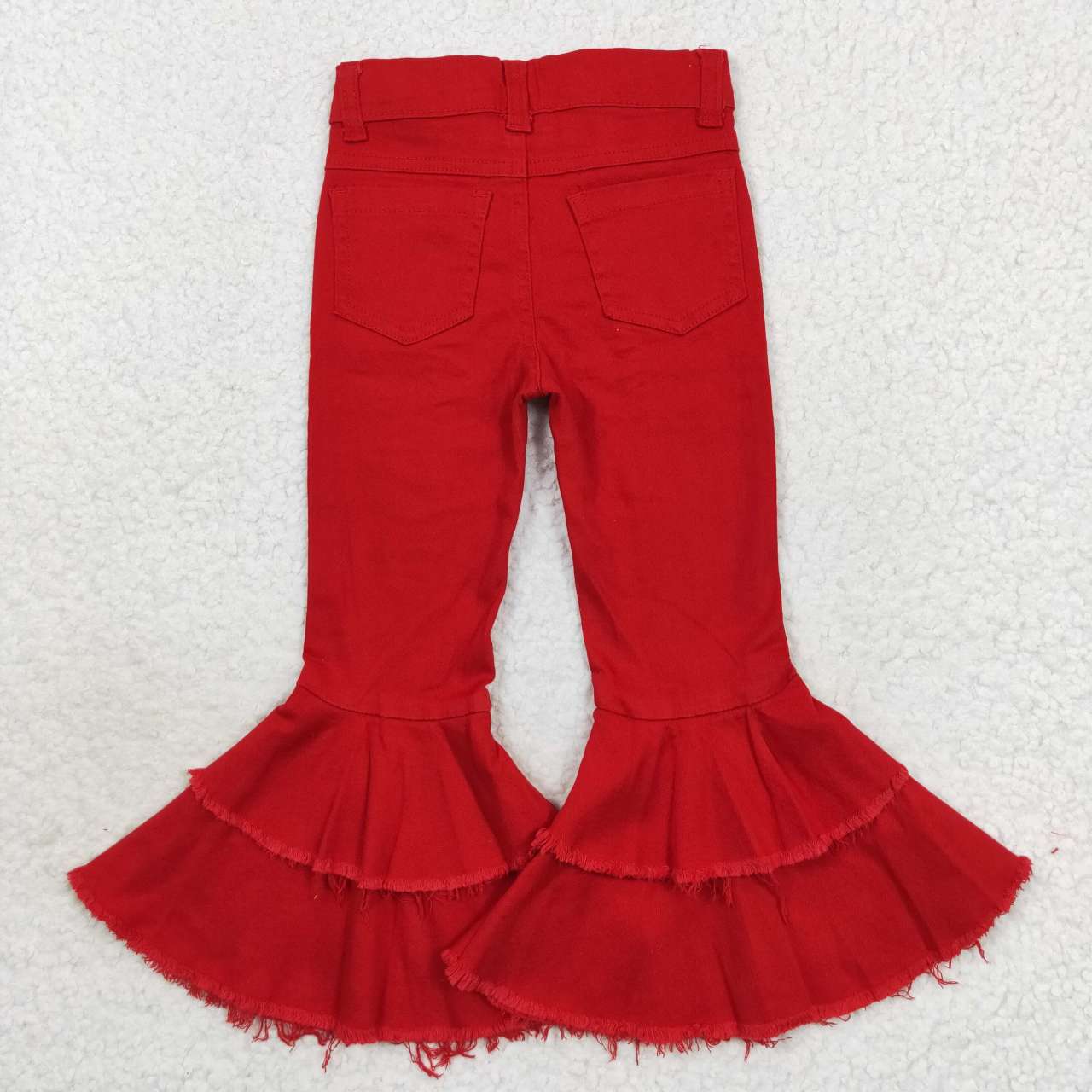 P0270 ripped red girl denim jeans 202300916 RTS