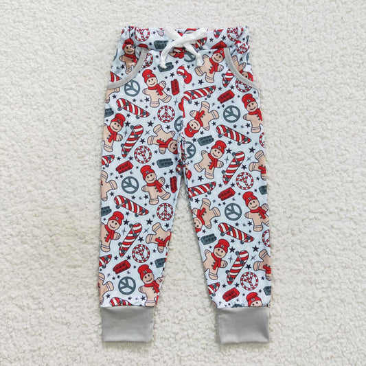 P0289 Christmas ginger bread girl Jogger long pants 20230920 RTS