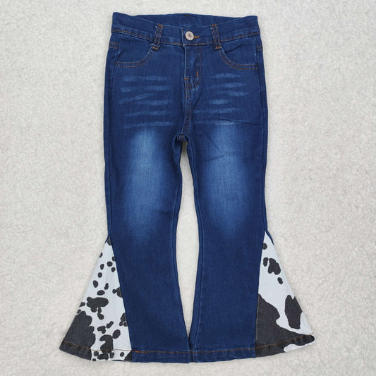 P0304 western cow jeans kids denim jeans bell pants 202501 RTS