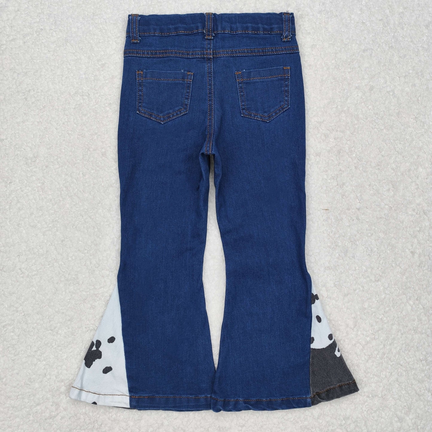 P0304 western cow jeans kids denim jeans bell pants 202501 RTS