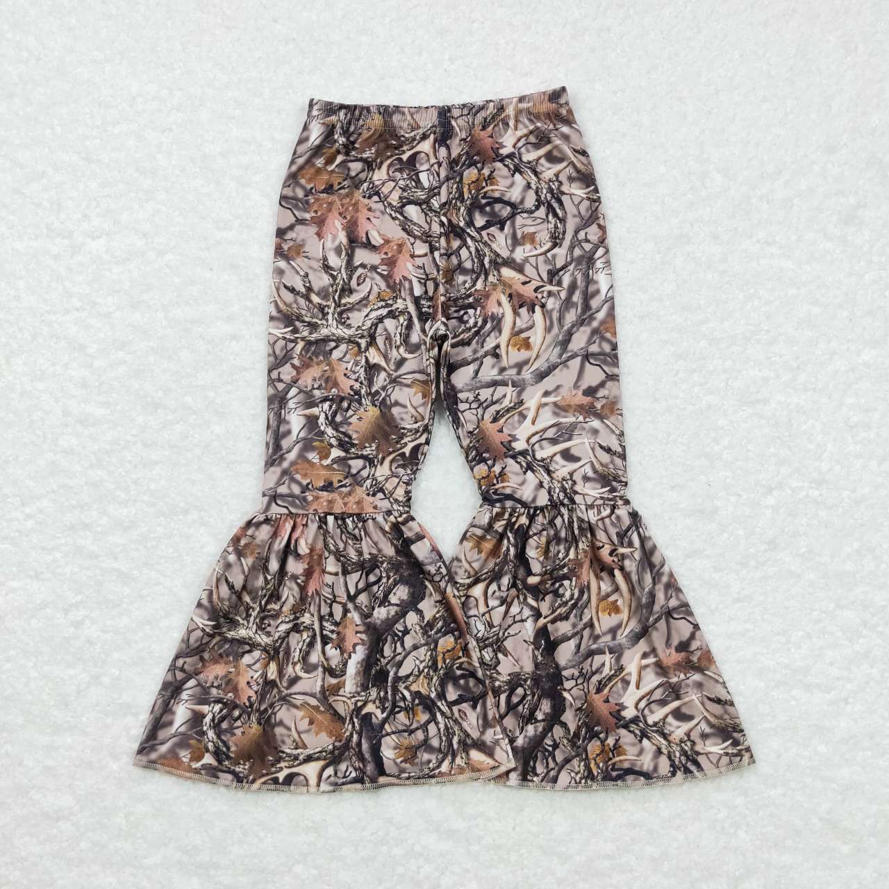 P0309 western leaves camo girl bell bottom pants 20231025 RTS