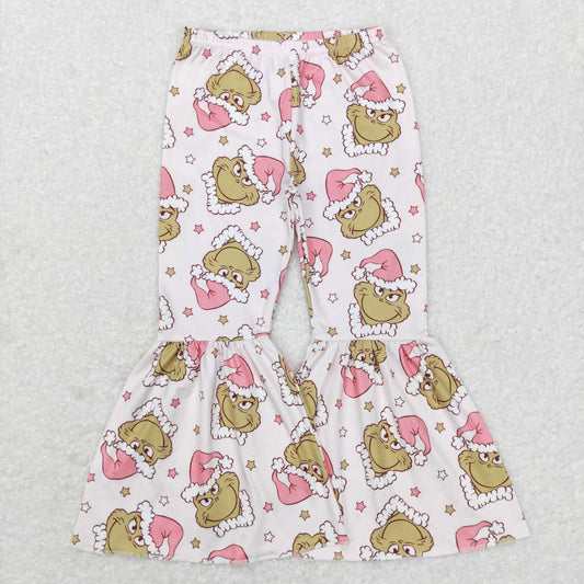 P0312 western Christmas grinch girl bell bottom pants 20231121 RTS