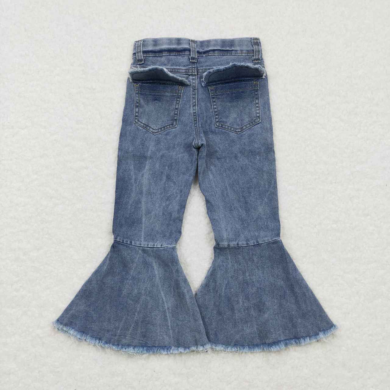 P0325 western bell blue jeans kids girl denim jeans bell pants RTS  20231020