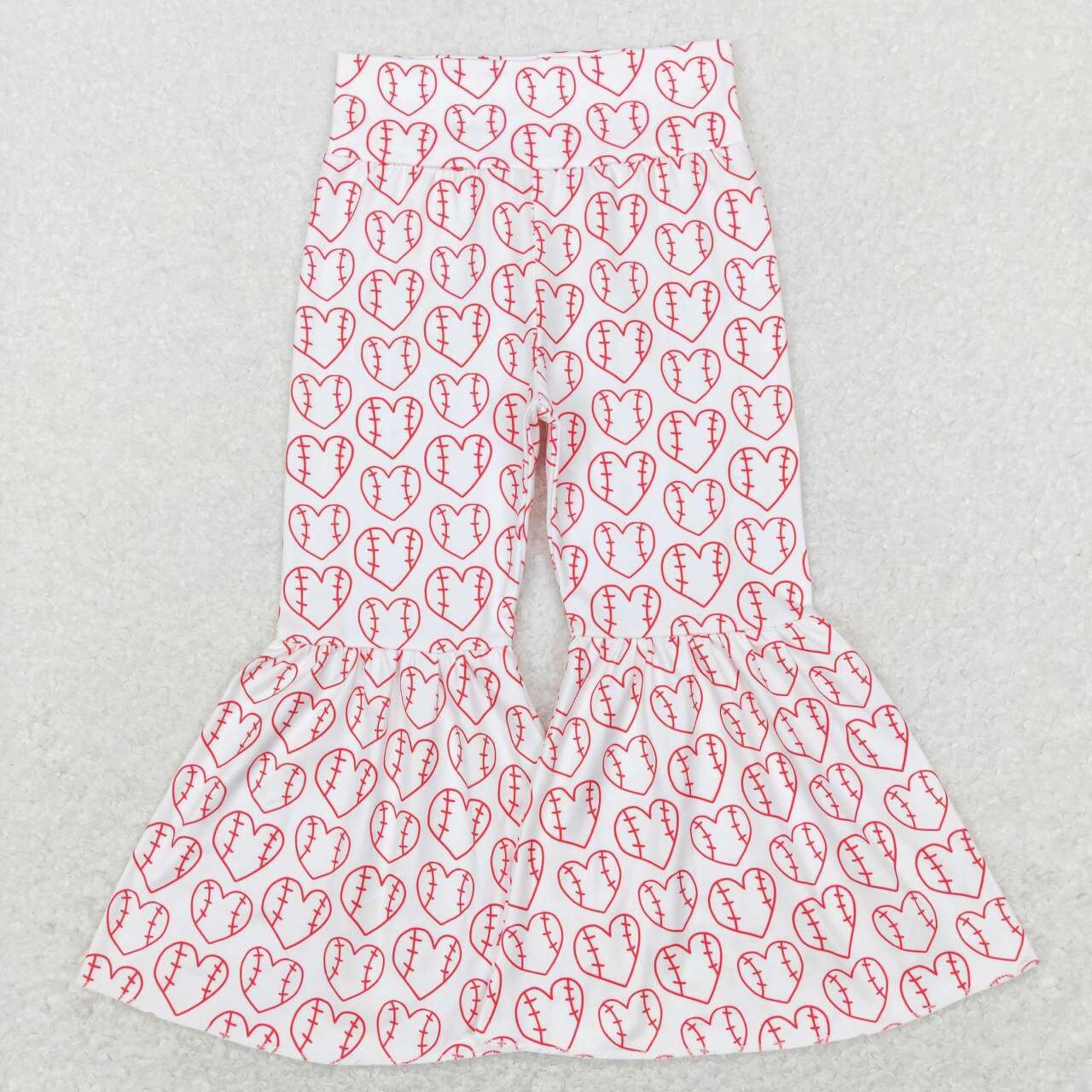 P0404 western love valentine girl bell bottom pants 202312 RTS