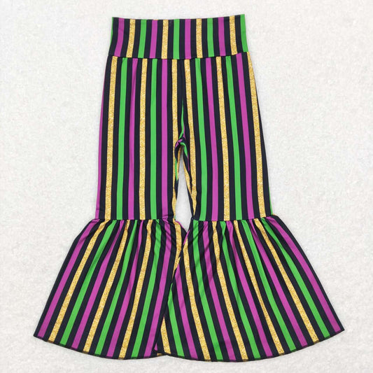 P0405 stripe girl bell bottom pants 202312 RTS