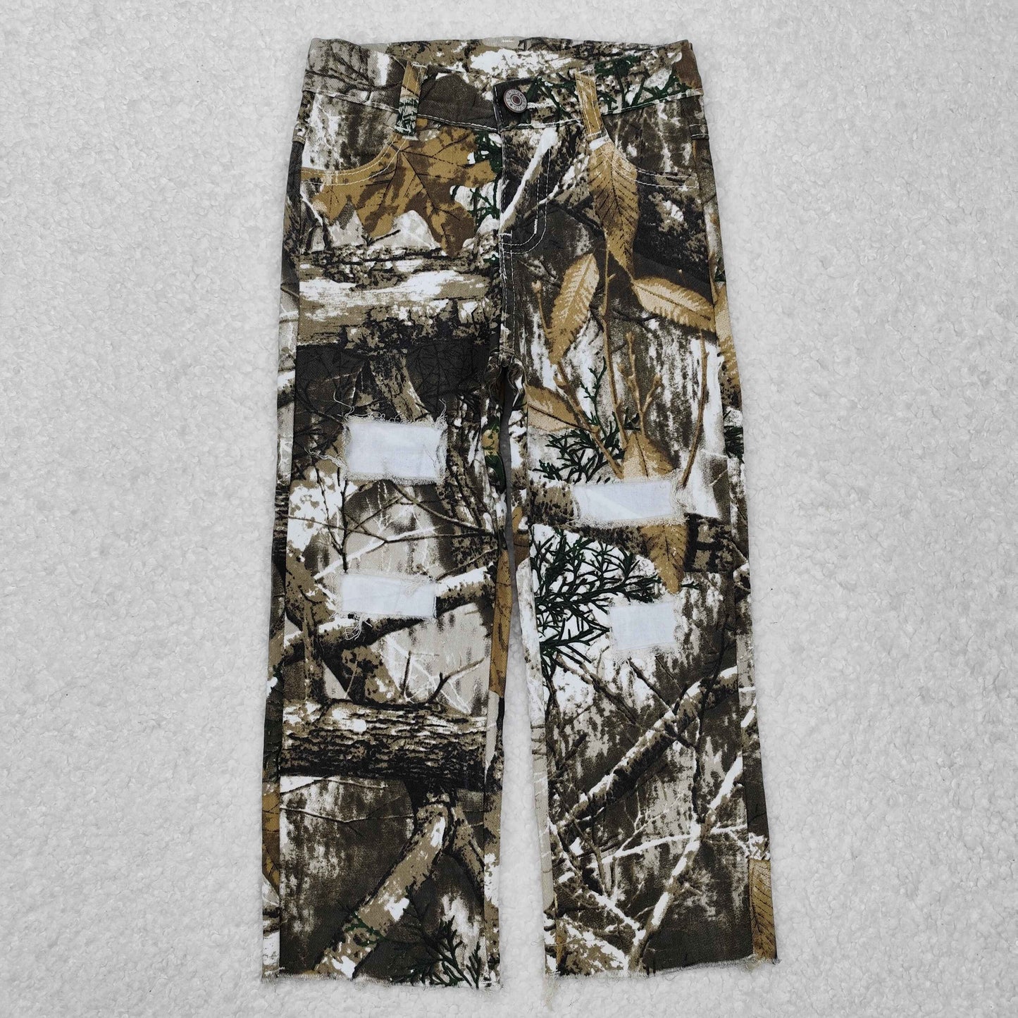 P0410 western camo boy Leaf jeans pants 202501 RTS