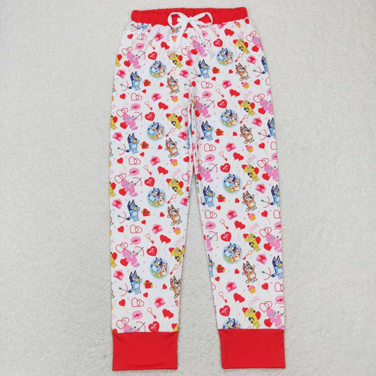 P0418成人女 adult bluey love valentine long pants 202401 RTS