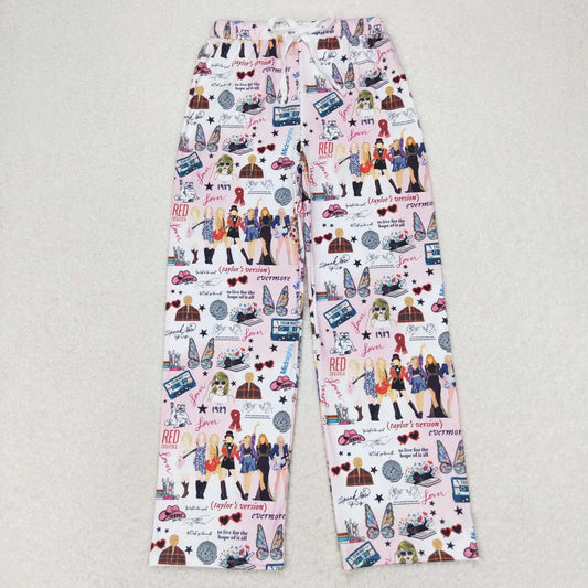 P0464 women 成人女 adult taylor swift 1989 long pajamas pants 202406 sibling