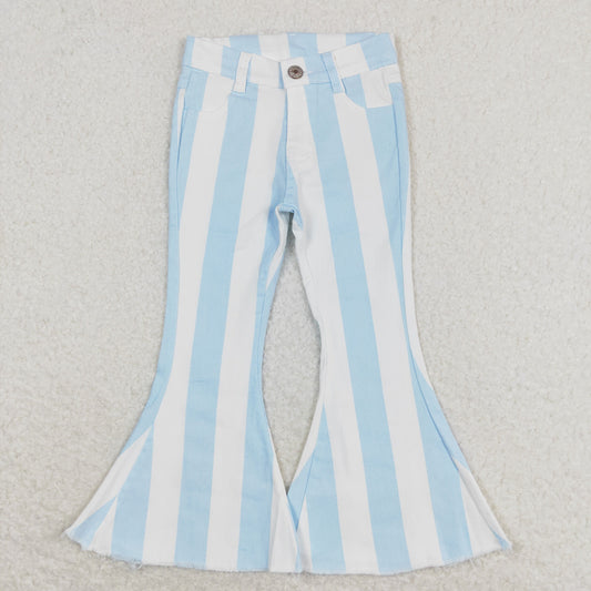 P0469 jeans blue stripe kids bell long pants 202405 RTS