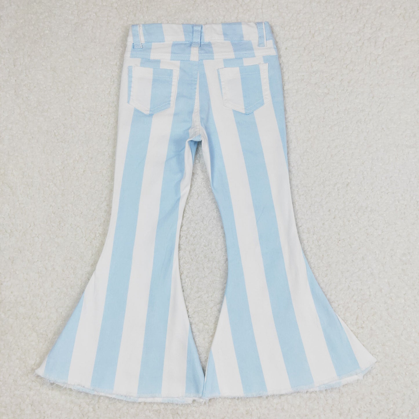 P0469 jeans blue stripe kids bell long pants 202405 RTS