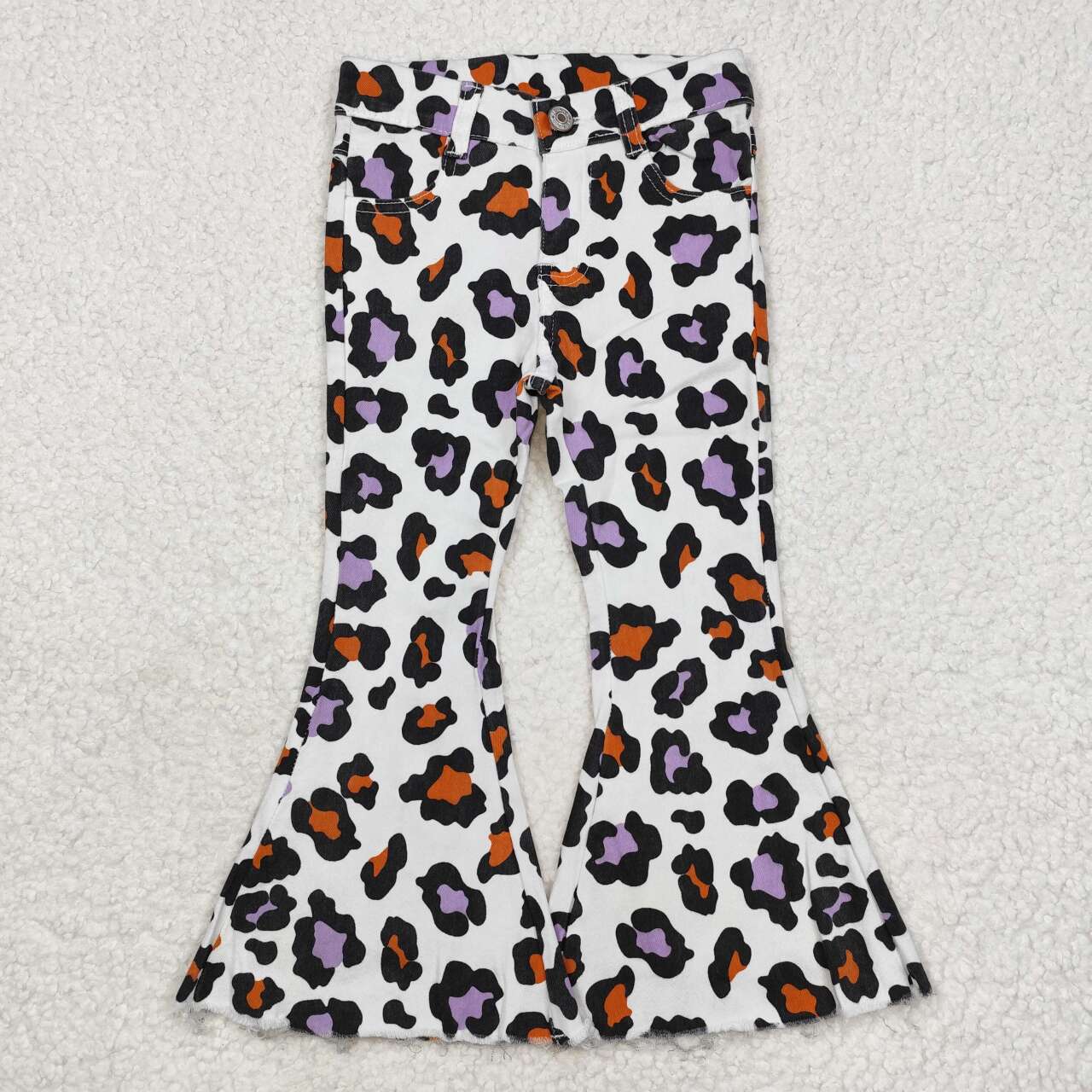 P0470 jeans leopard kids bell long pants 202407 RTS