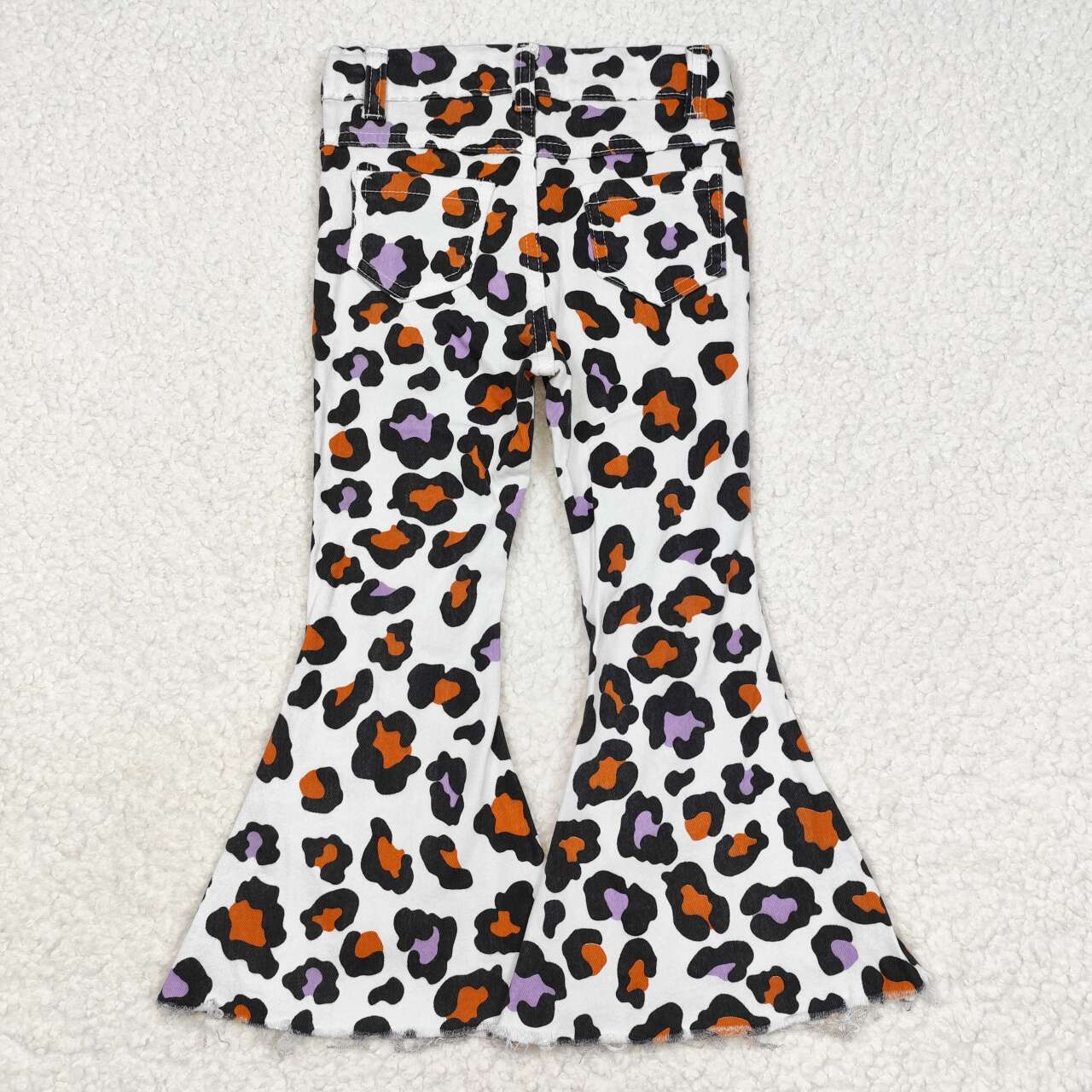 P0470 jeans leopard kids bell long pants 202407 RTS