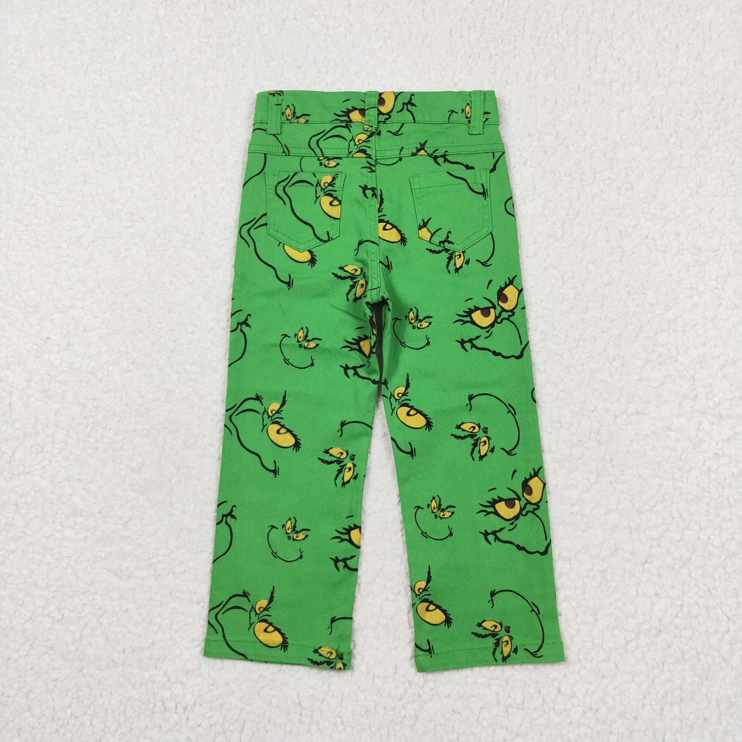 P0485 Christmas grinch western denim jeans pants 202407 RTS