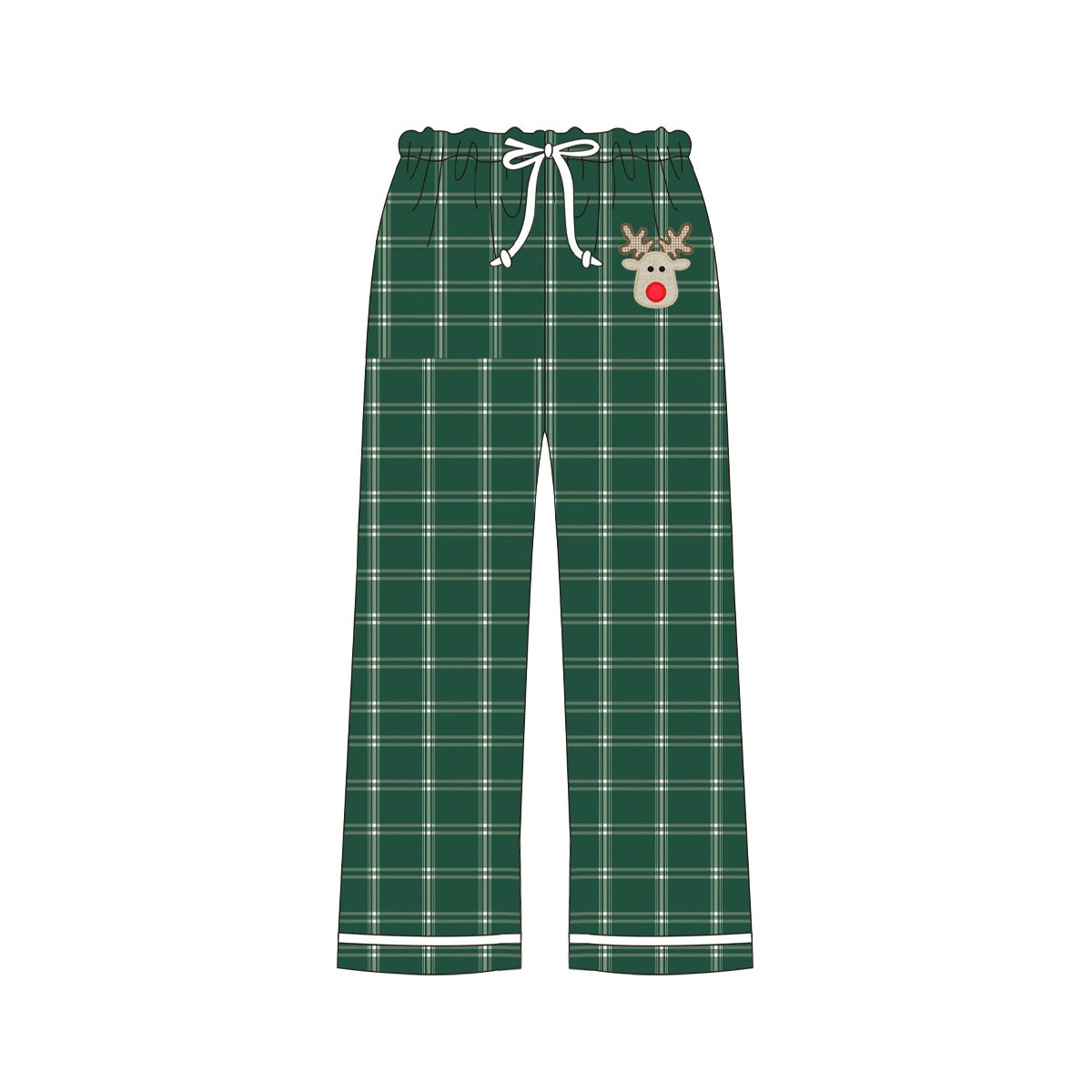 P0504 adult women  Christmas deer long pajamas pants 202405 preorder sibling