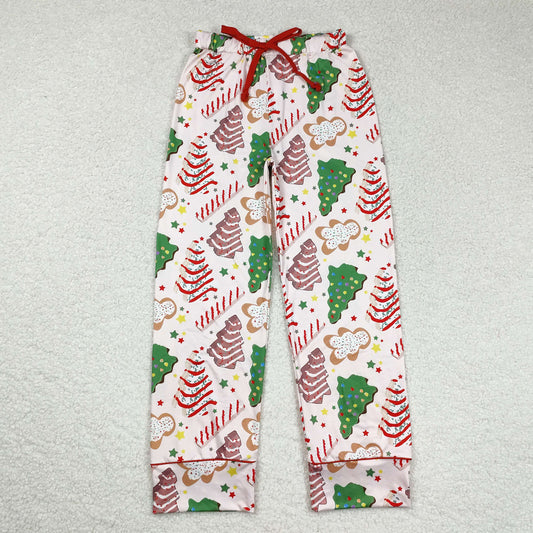 P0506 adult gingerbread cake Christmas tree long pajamas pants 202406 RTS sibling
