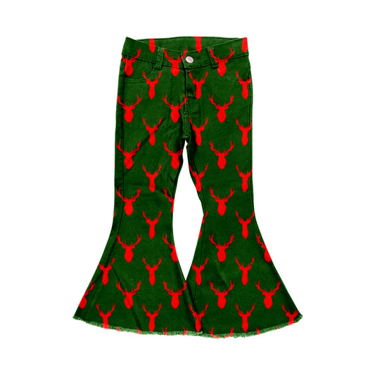 P0515 preorder Christmas deer kids bell long pants 202406