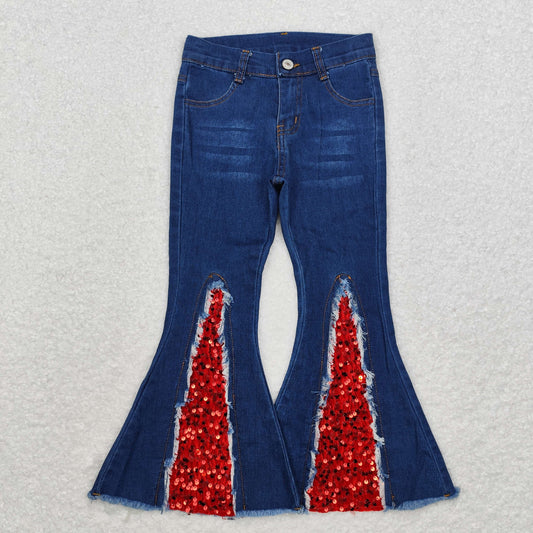 P0532 Halloween western sequin denim jeans pants 202409 RTS